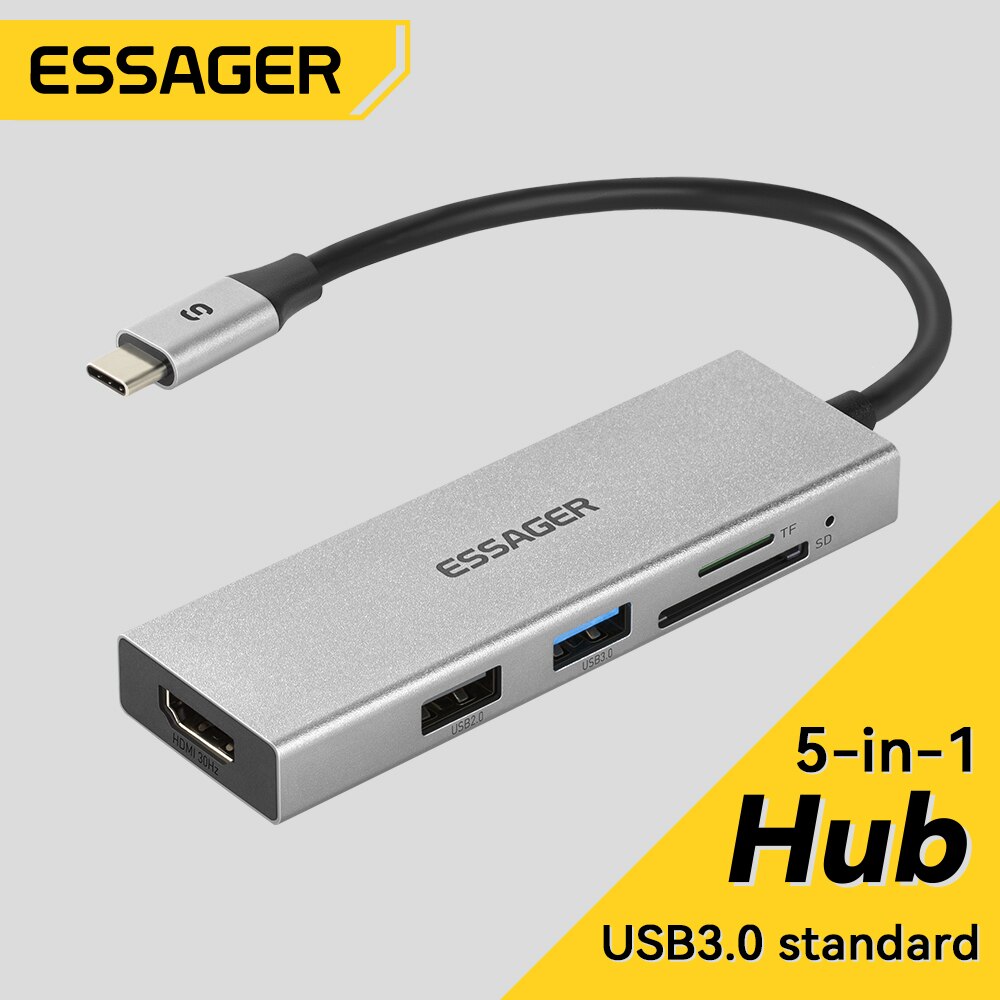 Usb Hub Type C - Essager 5 في 1 USB C