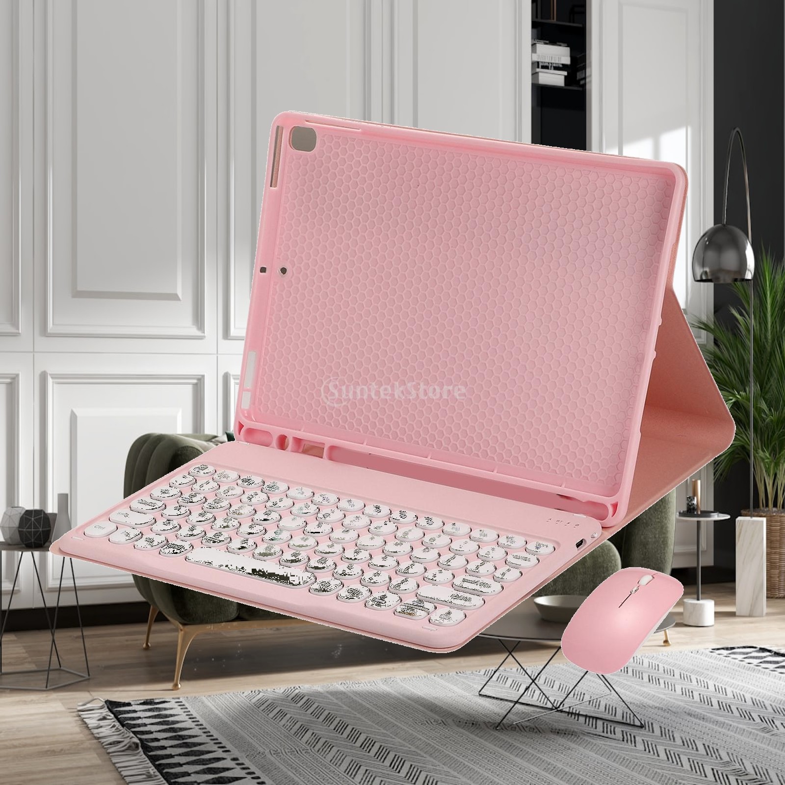 حافظة مع لوحة مفاتيح وماوس لجه - مراجعة Samsung Tablet Keyboard Accessories وسعره