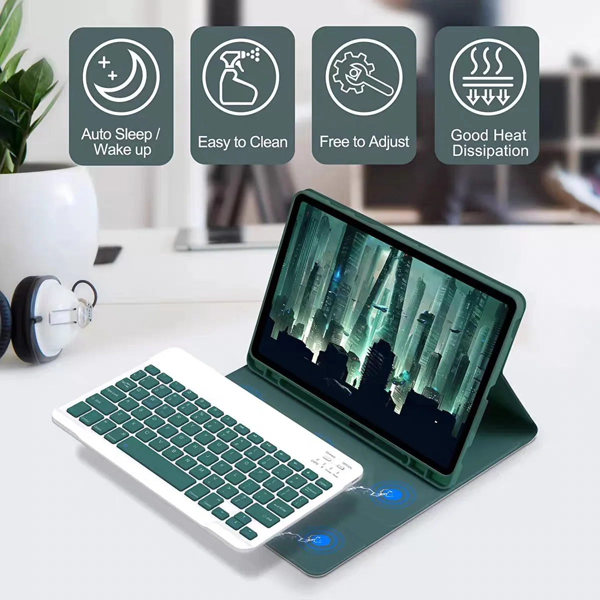 جديد: حافظة لوحة مفاتيح لسامسو - مراجعة Samsung Tablet Keyboard Accessories وسعره