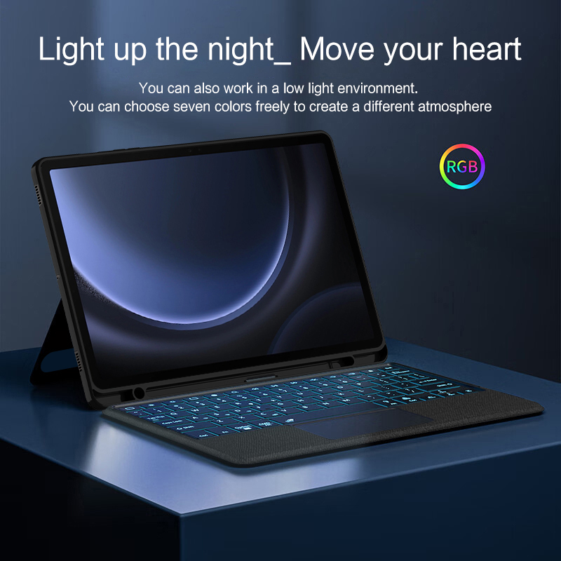 حافظة لوحة المفاتيح السحرية له - مراجعة Samsung Tablet Keyboard Accessories وسعره