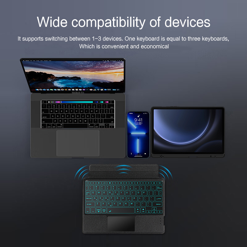 حافظة لوحة المفاتيح السحرية له - مراجعة Samsung Tablet Keyboard Accessories وسعره