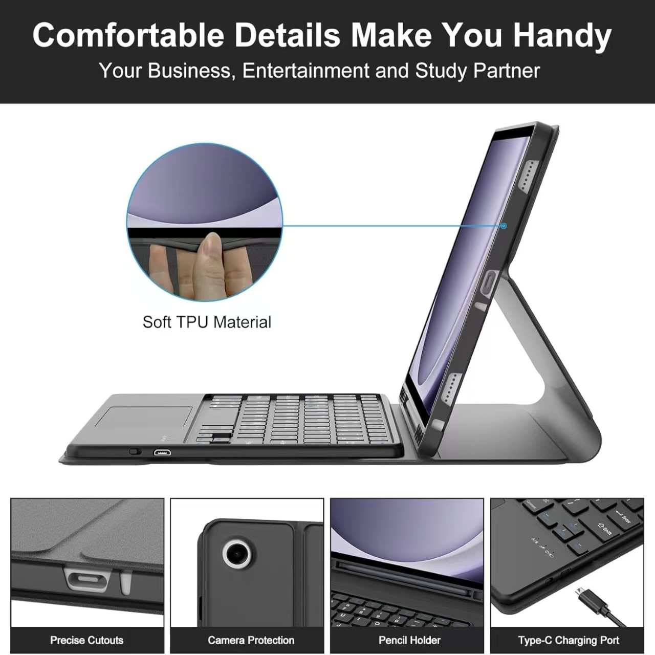 حافظة لهاتف سامسونج جالاكسي تا - مراجعة Samsung Tablet Keyboard Accessories وسعره