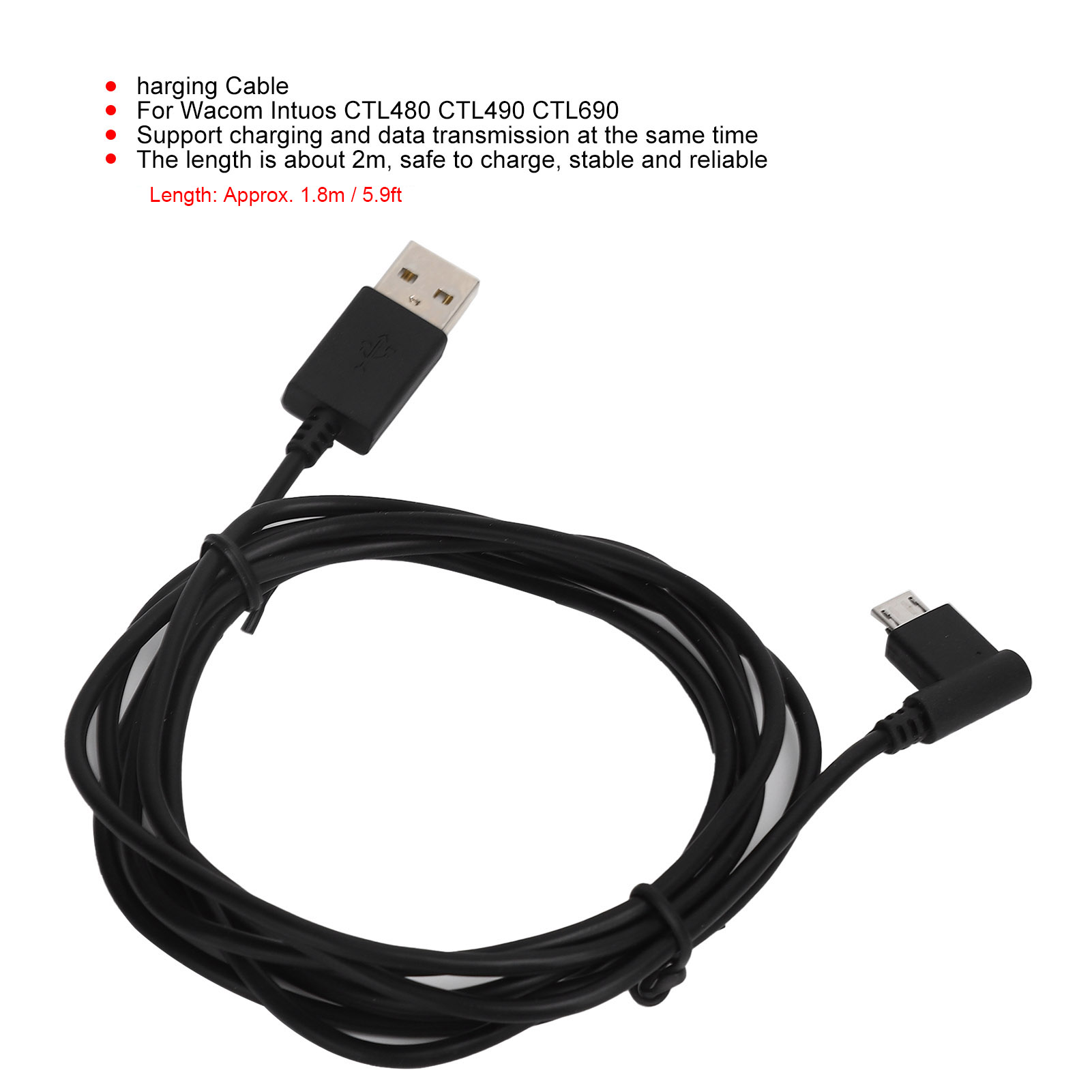 كابل شحن بطول 1.8 متر، سلك إمد - مراجعة Wacom Tablet Accessories وسعره