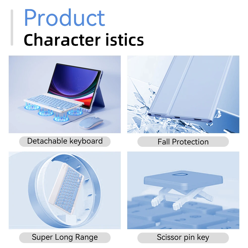 غطاء لوحة مفاتيح لأجهزة سامسون - مراجعة Samsung Tablet Keyboard Accessories وسعره